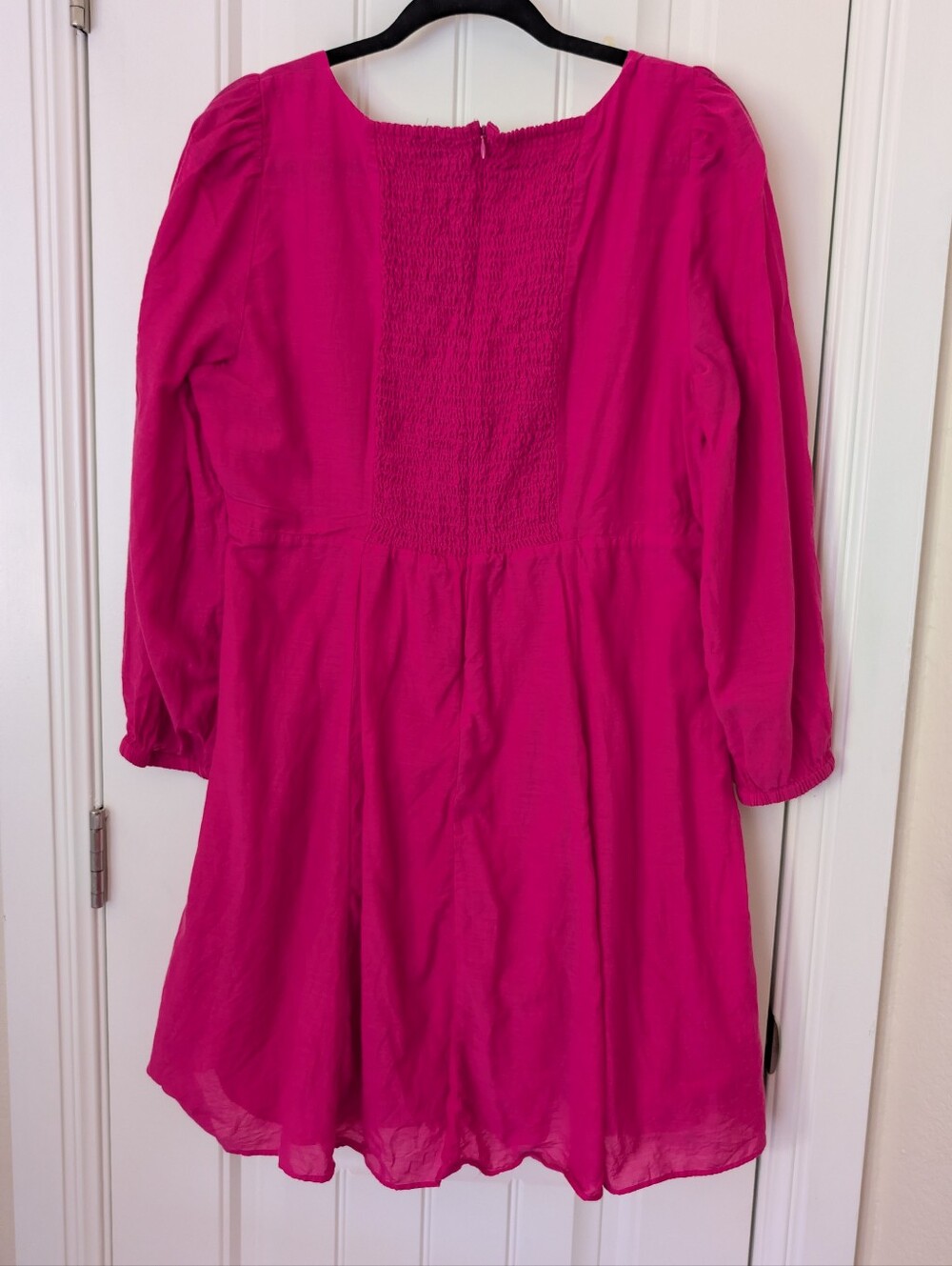 J Crew Cotton Pink Long-Sleeve A-Line Dress 14 - Picture 9 of 9